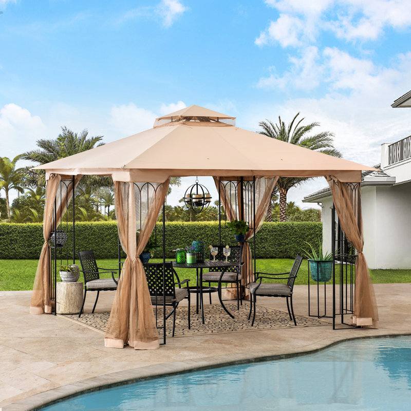 Sunjoy 10 Ft. W x 10 Ft. D Steel Patio Gazebo & Reviews
